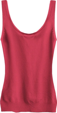 SWETERKOWA BLUZKA NA RAMIĄCZKACH CZERWONA (1125)