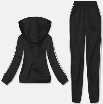 Dres damski - krótka bluza + spodnie czarny (YP-1107)