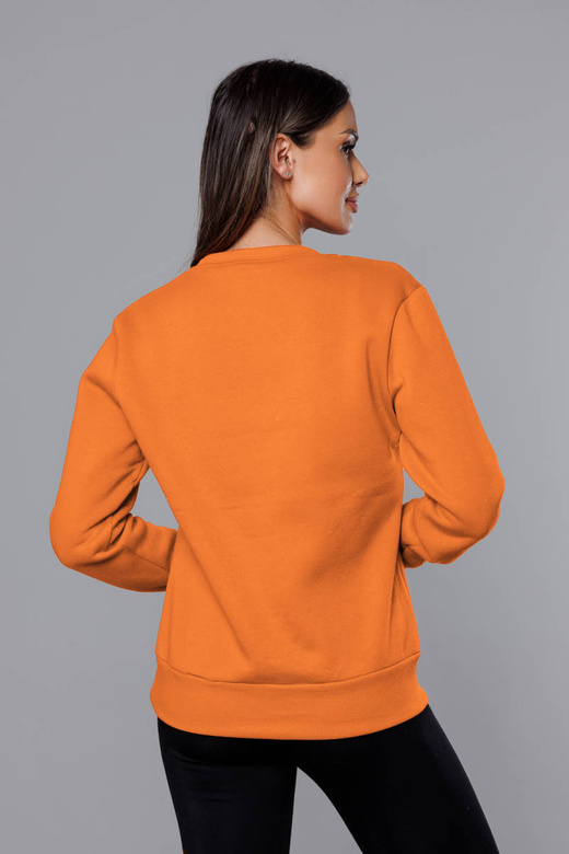 Bluza dresowa damska ze ściągaczami jasny pomarańczowy (w01-69)