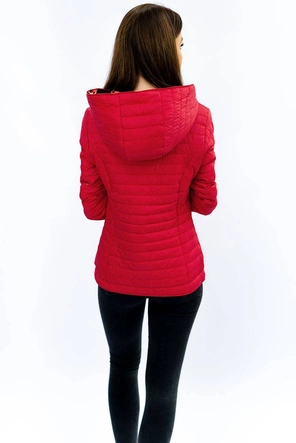 Kurtka z asymetrycznym zamkiem czerwona (dl015)