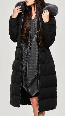 ZIMOWA DAMSKA KURTKA PUCHOWA CZARNA (OMDL-010)