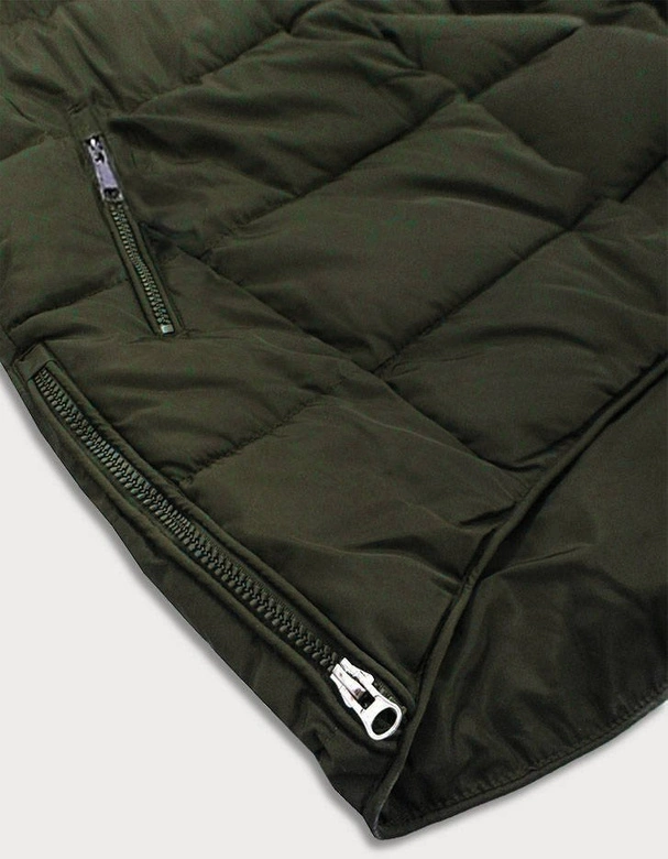 PIKOWANA KURTKA Z KAPTUREM KHAKI (859)