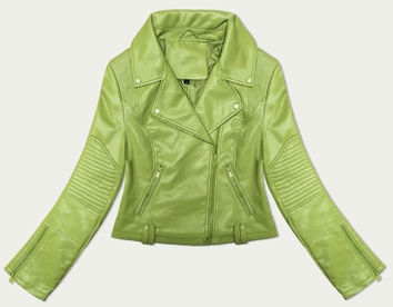 Kurtka ramoneska z asymetrycznym zamkiem J Style pistacjowa (11Z8130)