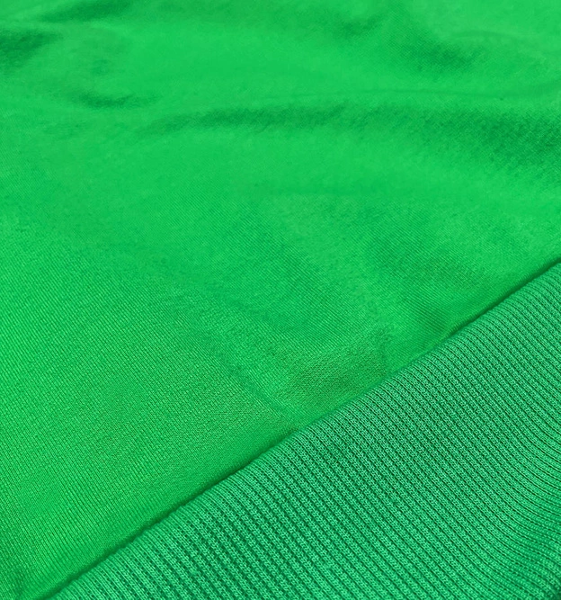 Cienka krótka bluza dresowa damska zielona (8B938-27)