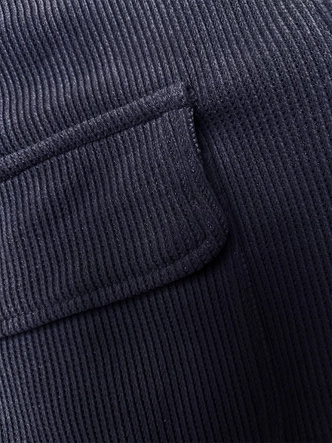 Komplet dresowy w prążki granatowy (AMG-335A)