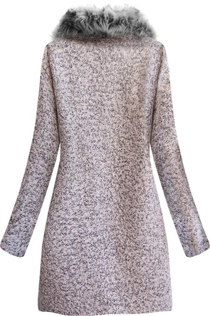 KRÓTKI PŁASZCZ  ZE STÓJKĄ RÓŻOWY (536/1ART)