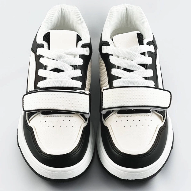 Damskie adidasy dwukolorowe czarno-białe (ad-585)