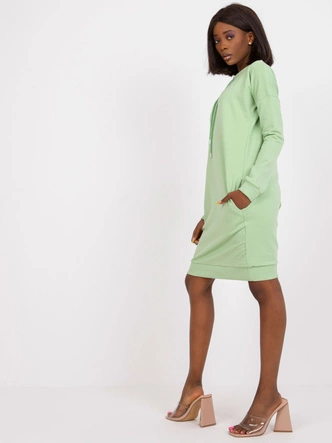 Dresowa sukienka mini pistacja (A-006.73)