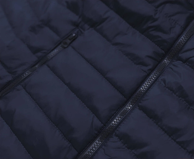 Lekka pikowana kurtka damska ciemny granat (20311-221)