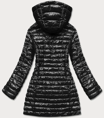 DWUSTRONNA KURTKA DAMSKA PIKOWANA CZARNA (PC-7502-1)