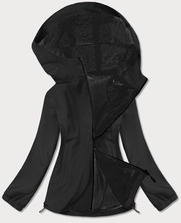 LETNIA KURTKA DAMSKA NA PODSZEWCE CZARNA (HH036-1)