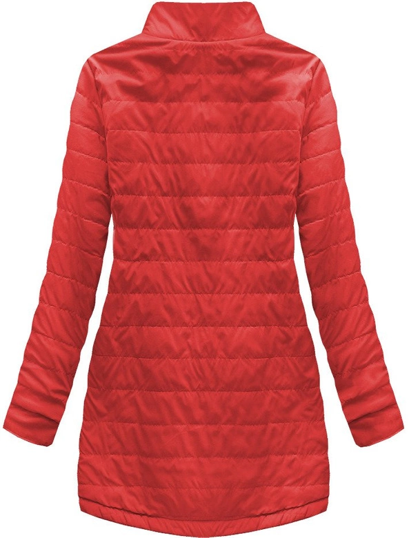 DWUSTRONNA PARKA Z KAPTUREM GRANATOWO-CZERWONA (W0232)