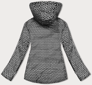 Dwustronna kurtka damska z asymetrycznym dołem czarna (16M9136-392)