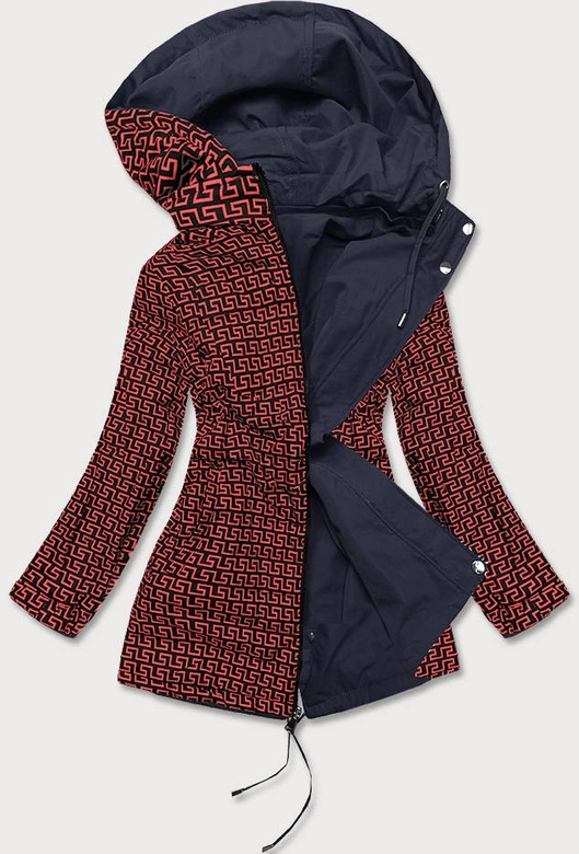 Parka damska 2w1 granat/czerwony (w702big)