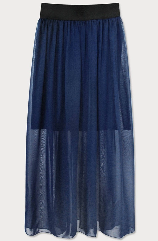 ZWIEWNA SPÓDNICA MAXI GRANATOWA (596ART)