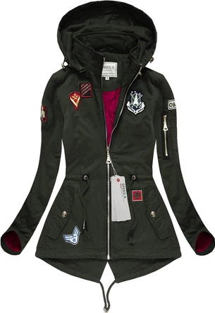 BAWEŁNIANA KURTKA Z NASZYWKAMI KHAKI (XW522X)