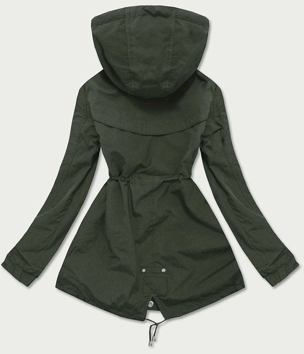 DWUSTRONNA PARKA DAMSKA Z KAPTUREM KHAKI-MORO (XW665X)