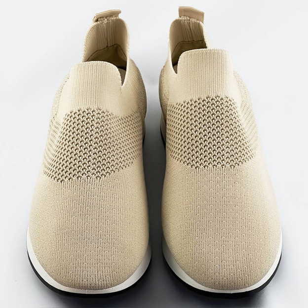 Wsuwane buty sportowe damskie beżowe (xa157)