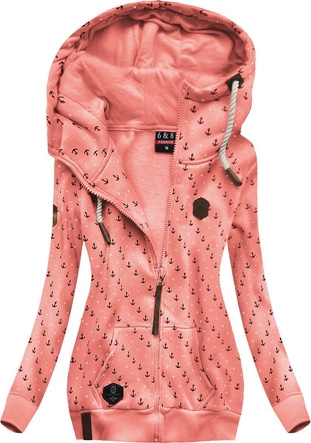 CIEPŁA BLUZA Z KAPTUREM ŁOSOSIOWA (1914)