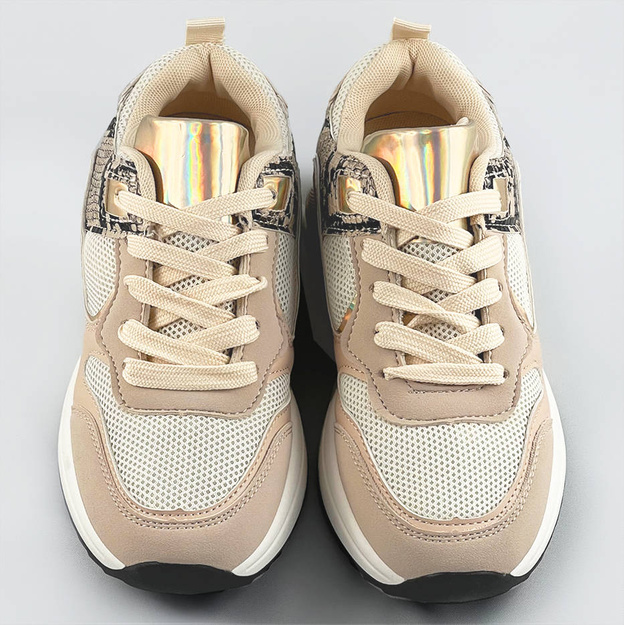Sportowe buty damskie beżowe (6348)