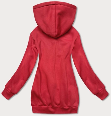 Damska bluza kangurka ciemna czerwona (YS10003-18)