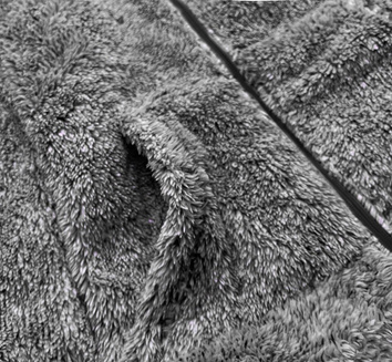 Pluszowa bluza melanż czarna (hh010-1)