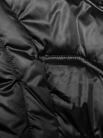 Kurtka zimowa z odpinanym kapturem czarna S'west (B8200-1)