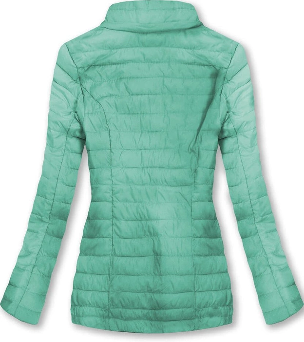 PIKOWANA KURTKA Z KAPTUREM MIĘTOWA (W629)