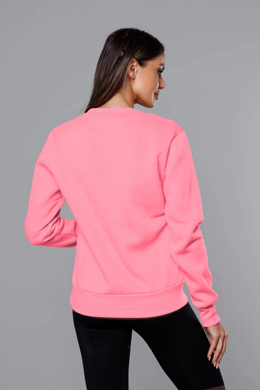 Bluza dresowa damska ze ściągaczami jasno-różowa (w01-20)