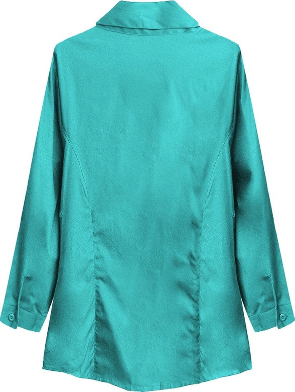 BAWEŁNIANA KOSZULA TURKUSOWA (1037)