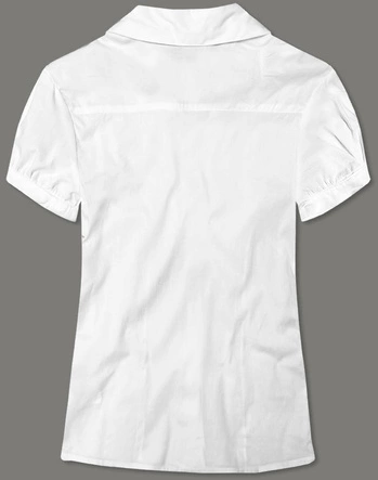 Koszula damska z krótkim rękawem biała (0666#)