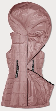 Bezrękawnik damski z kapturem S'West różowy (B8225-81)