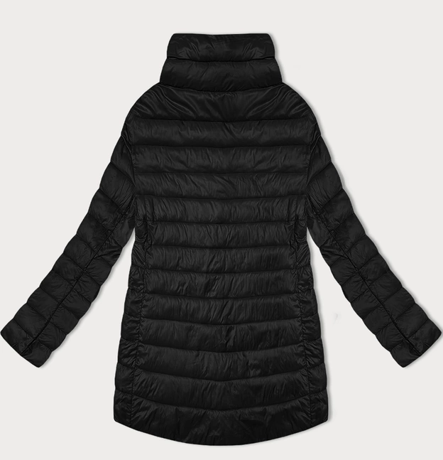 Pikowana kurtka damska ze stójką Minority czarna (P3-6908-1)