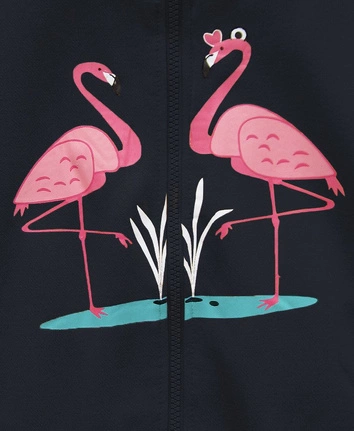 BLUZA Z FLAMINGAMI GRANATOWA 2 (X1925X)