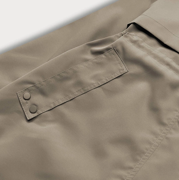 Cienka kurtka damska na podszewce oliwkowa (B8120-48)