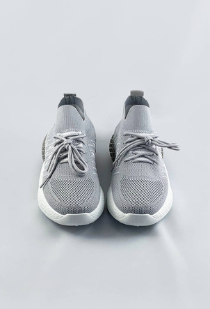 Ażurowe sneakersy damskie szare (jy21-2)