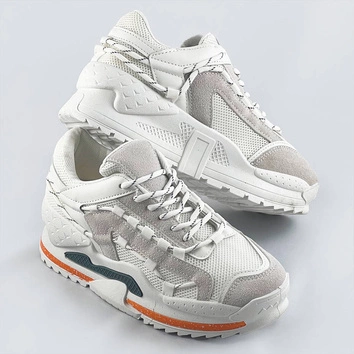 DAMSKIE BUTY SPORTOWE BIAŁO-BEŻOWE (S1115)