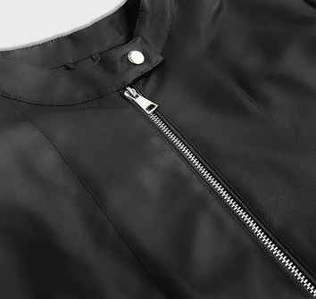 RAMONESKA Z EKOSKÓRY ZE STÓJKĄ CZARNA (TD1026)