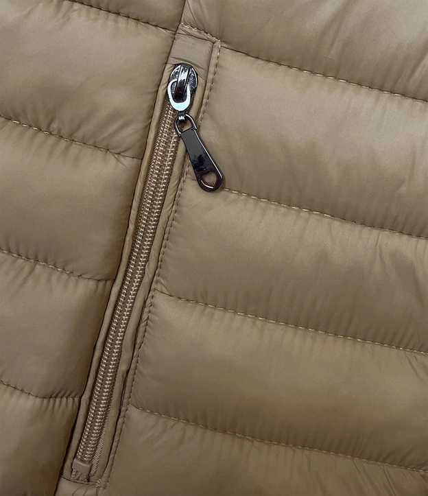 Przejściowa pikowana kurtka damska beżowa (16M9101-254)