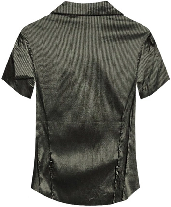 BŁYSZCZĄCA KOSZULA W PASKI CZARNO-ZŁOTA (337ART)