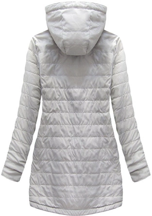 DWUSTRONNA PARKA Z KAPTUREM SZARA (W0232BIG)