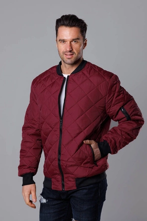 Pikowana bomberka męska bordowa (MY01-6)