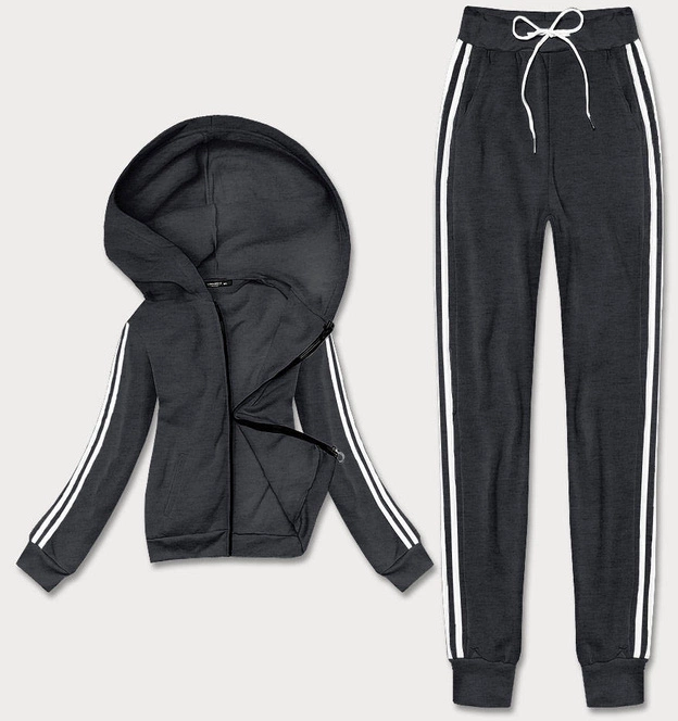 Komplet dresowy z lampasami grafitowy (KK0050)