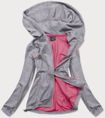 CIENKA BLUZA DAMSKA BAWEŁNIANA SZARA (57774)