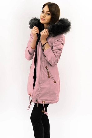 WODOODPORNA PARKA DAMSKA RÓŻOWA (M-923)
