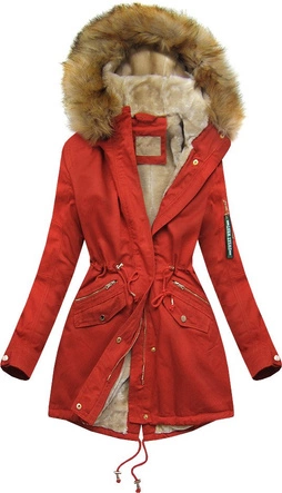 BAWEŁNIANA PARKA CEGLANA (B505)