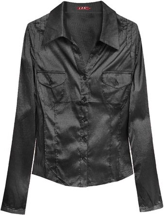 BŁYSZCZĄCA KOSZULA CZARNO-SREBRNA (1007/1)