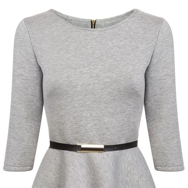 PIANKOWA SUKIENKA Z ZAMKIEM SZARA (S5000)