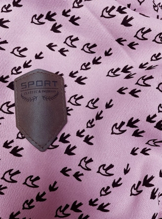 Sportowa bluza z kapturem w jaskółki różowa (2309)