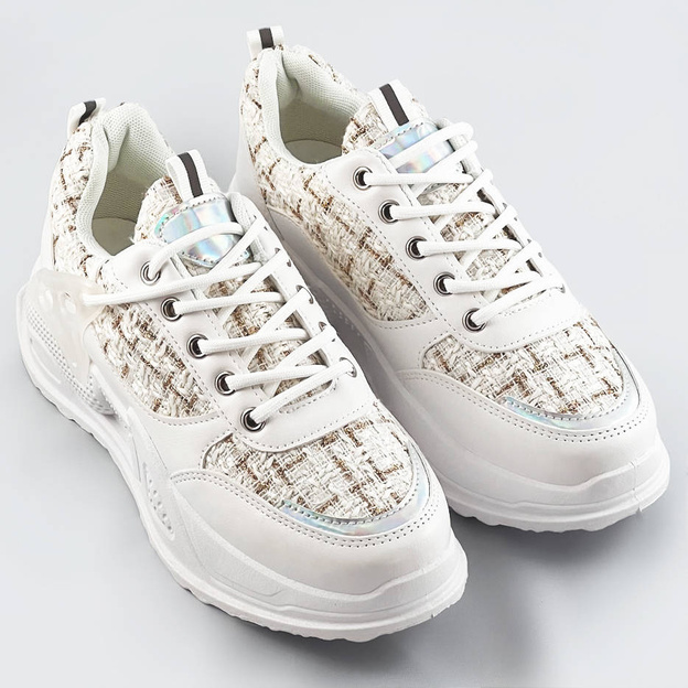 Buty sportowe damskie białe (7003)